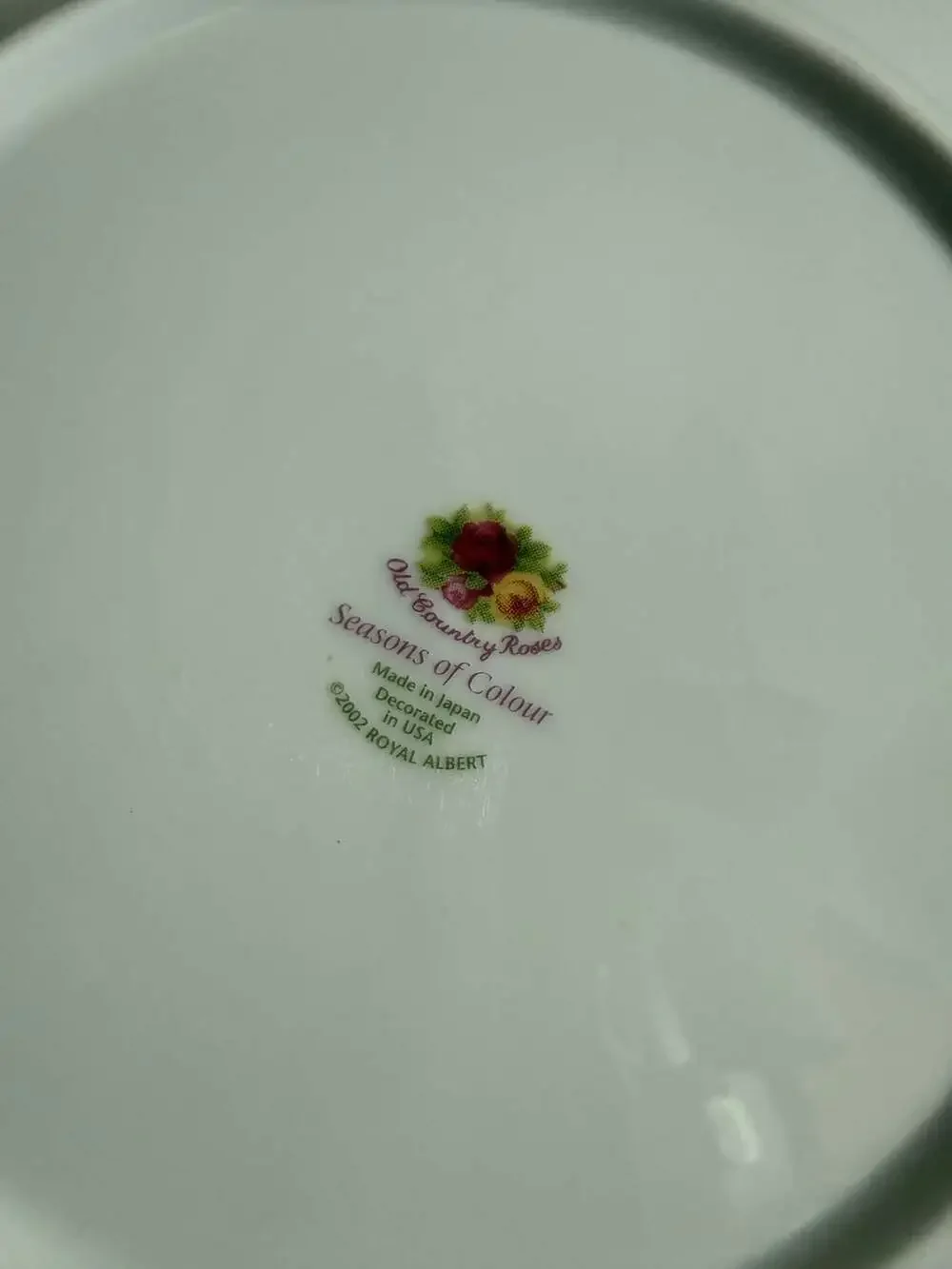Royal Albert Seasons of Colour Red Salad Plate with Gold Trim